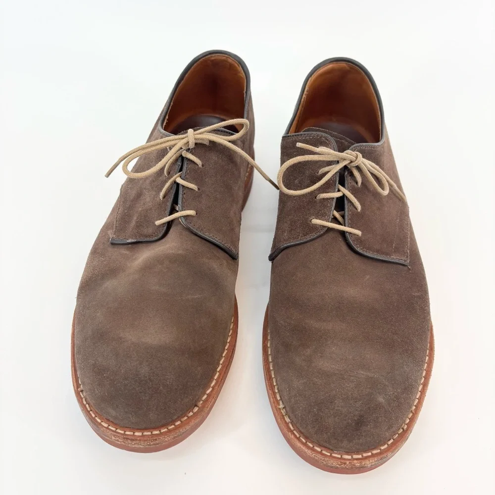 Allen Edmonds Suede Boone Oxfords Size 13‎ D Brown Dress Shoes